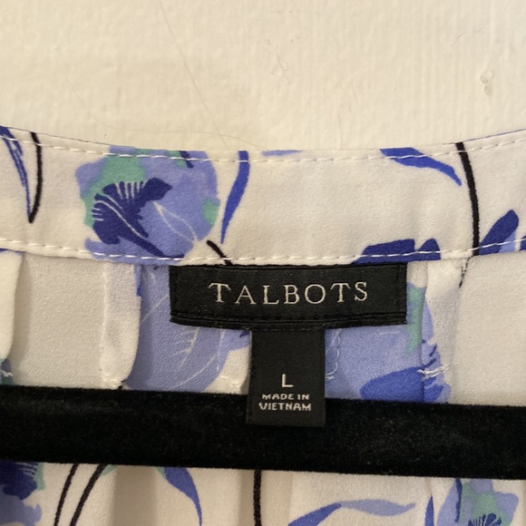 Talbots floral pattern sleeveless shirt size large - Picture 2 of 6